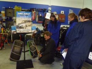 Fitting Snowchains Demonstration, Garage Workshop Queenstown